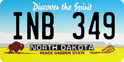 ND license plate INB349