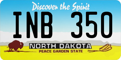 ND license plate INB350