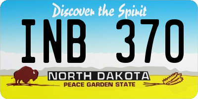 ND license plate INB370