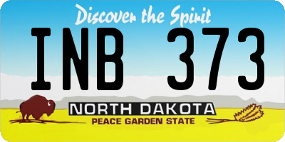 ND license plate INB373