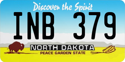 ND license plate INB379
