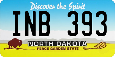 ND license plate INB393