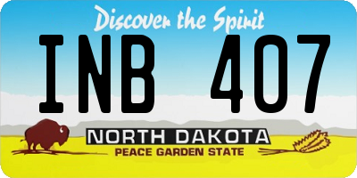 ND license plate INB407