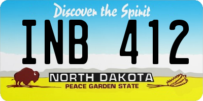 ND license plate INB412