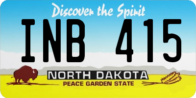 ND license plate INB415