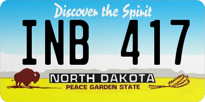ND license plate INB417