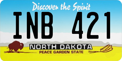 ND license plate INB421