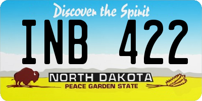 ND license plate INB422