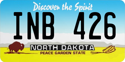 ND license plate INB426