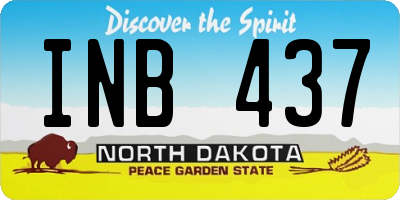 ND license plate INB437