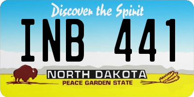ND license plate INB441