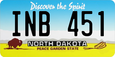 ND license plate INB451