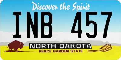 ND license plate INB457