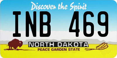ND license plate INB469