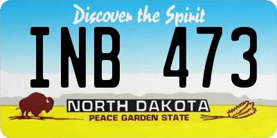 ND license plate INB473