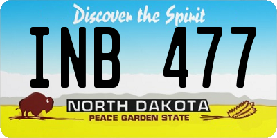 ND license plate INB477