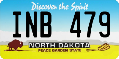 ND license plate INB479