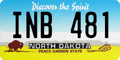 ND license plate INB481