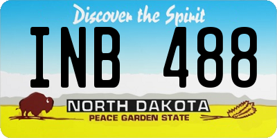 ND license plate INB488