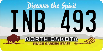 ND license plate INB493