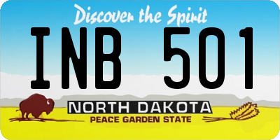 ND license plate INB501