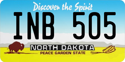 ND license plate INB505