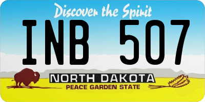 ND license plate INB507