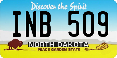 ND license plate INB509