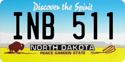 ND license plate INB511