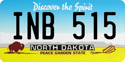 ND license plate INB515