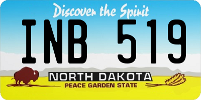 ND license plate INB519