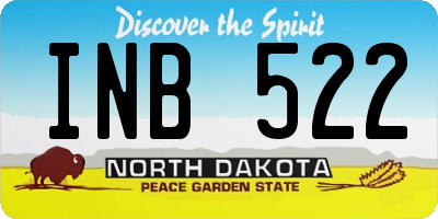 ND license plate INB522