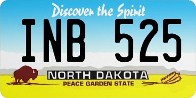 ND license plate INB525