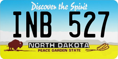 ND license plate INB527