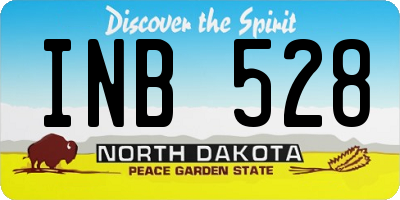 ND license plate INB528