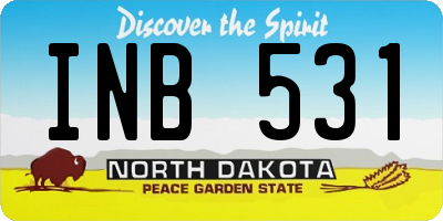ND license plate INB531