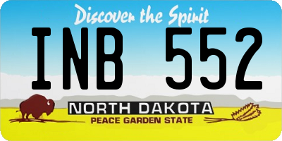ND license plate INB552