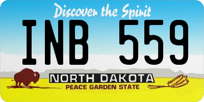 ND license plate INB559