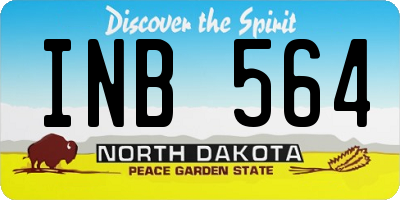 ND license plate INB564