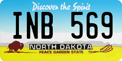 ND license plate INB569