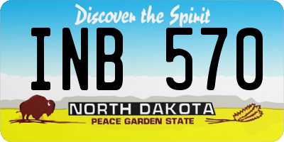 ND license plate INB570