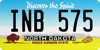 ND license plate INB575