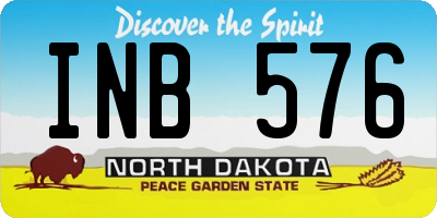 ND license plate INB576
