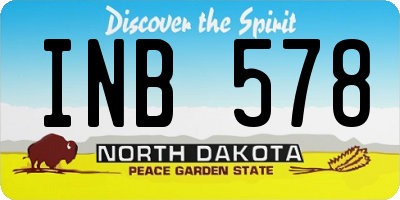 ND license plate INB578