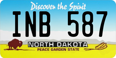 ND license plate INB587