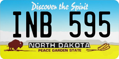 ND license plate INB595