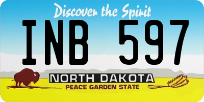 ND license plate INB597