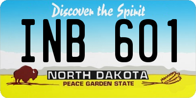 ND license plate INB601