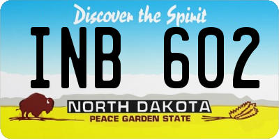 ND license plate INB602