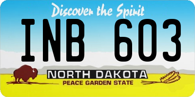 ND license plate INB603